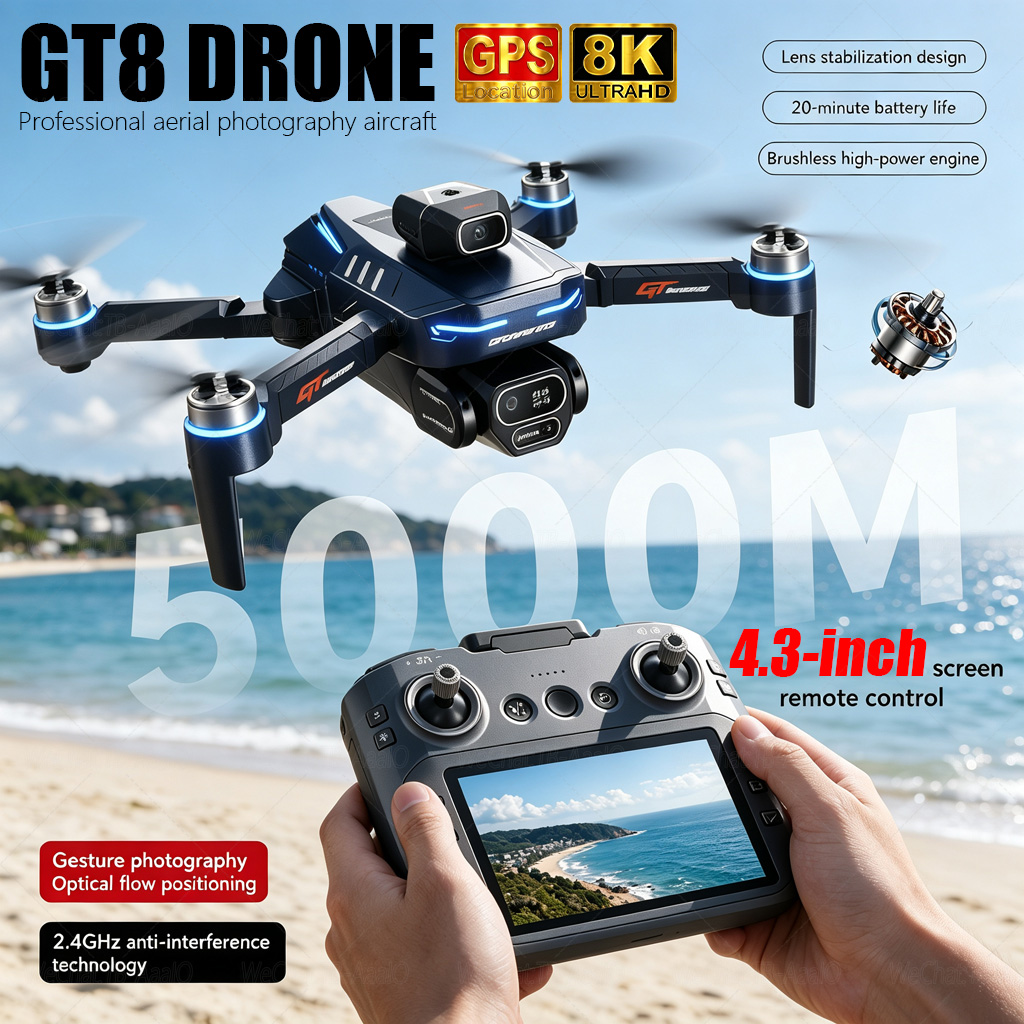 Drone Surveying - طائرة بدون طيار GT8 HD الجديدة
